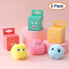 Load image into Gallery viewer, Smart Fluffy Plush Cat Ball Toys Interactive Chirping Balls Cat Kicker Toys 3 Lifelike Sounds Fun Kitty Kitten Toys Interactive Electric Cat Ball with Sound