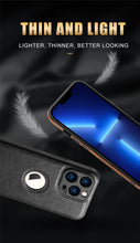 Load image into Gallery viewer, Luxury Leather Case for iPhone 14 13 12 11 Pro MAX XS XR 7 8 Plus Classic Silicone Phone Cover Leather Case Thin Flexible Soft Grip Luxury PU Leather Cover for Men Durable Anti-Scratch Full Phone Cases