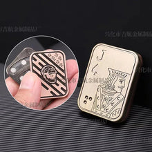 将图片加载到图库查看器,Fidget Spinner KK Pop Fingertip Gyro Solution Pressure Reduction Toy Push Poker Push Card EDC stainless Steel Toys Adult Gifts