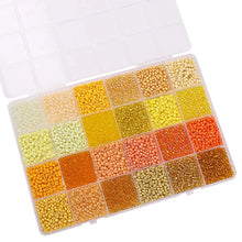 Load image into Gallery viewer, 5200Pcs Glass Rice Beads Jewelry Making Kit – 24-Grid Box for DIY Bracelets, Earrings & Kandi Accessories | Handmade Craft Supplies Set