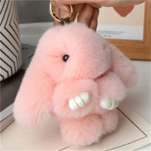 Load image into Gallery viewer, 15cm Rabbit Fur Keychain – Cute Bag & Car Pendant Accessory for Women