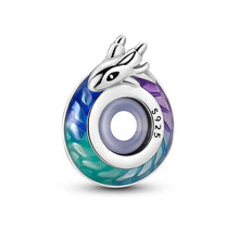 将图片加载到图库查看器,100% 925 Sterling Silver Rainbow Zircon Butterfly Dragon Silicone Stopper Charms - Colorful Beads for DIY Bracelets, Customizable Jewelry for All Occasions