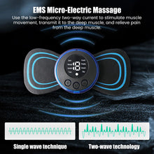 将图片加载到图库查看器,5pcs set Neck Back Massager Sticker EMS Pulse Mini Electric Massage for Shoulder Leg Cervical Body Muscle Stimulator Relief Pain