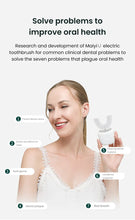 将图片加载到图库查看器,Electric U-Shaped Toothbrush for Adults - Soft-Bristles Teeth Whitening Kit, Oral Care with Auto-Timing & 360° Gum Protection