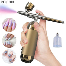 Load image into Gallery viewer, Portable Airbrush Nail Kit with Compressor - For Nails, Art, Cake, and Crafts
