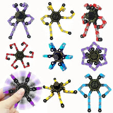将图片加载到图库查看器,Deformable Fidget Spinner Chain Toy – Intelligent Stress Relief Finger Gyro for Kids & Adults