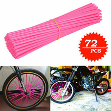 Load image into Gallery viewer, 72pcs Bicycle Wheel Spoked Protector Wraps 24cm Wheel Rim Spoke Wrap Kit for Motorcycle Bike Color Rims Skin Trim Covers Pipe