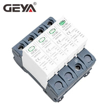 Load image into Gallery viewer, GEYA GSP9 12.5KA T1+T2 SPD 4P 3P+NPE Surge Protector 275VAC Limp:7/12.5KA House Lightning Surge Arrester Device