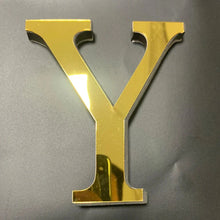 Load image into Gallery viewer, Gold Mirror 3D Letter Wall Stickers – Acrylic Peel & Stick Decor