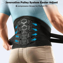 Load image into Gallery viewer, Adjustable Back Brace for Lower Back Pain Relief β Lumbar Support Belt for Sciatica, Herniated Disc & Scoliosis