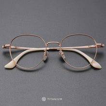 Load image into Gallery viewer, YIMARUILI Luxury Titanium Round Glasses β Retro Wide-Rimmed Frame