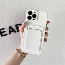 Load image into Gallery viewer, Soft Silicone Phone Case For iPhone 14 13 Pro Max 13 Mini 14Pro Wallet Card Holder Cover Silicone Case for Women Girls Anti-Scratch Soft Lining Protective Case