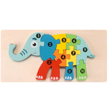 Load image into Gallery viewer, 3D Montessori Wooden Dinosaur Puzzle Toy