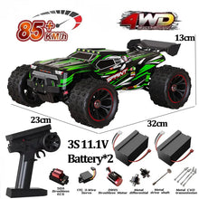Load image into Gallery viewer, 9522PRO 1:16 RC Car - 85KM/H Brushless 4WD Off-Road Drift Racing Truck with LED Lights, Professional High-Speed Remote Control Car