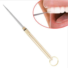 Load image into Gallery viewer, Titanium & Brass Toothpick with Waterproof Bottle Tool