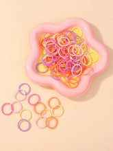 将图片加载到图库查看器,100pcs Kids Rubber Bands – Colorful Hair Scrunchies for Toddlers