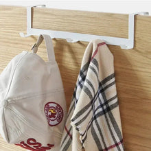 Load image into Gallery viewer, 5-Hook Over Door Organizer Rack - Heavy Duty Iron Bathroom Kitchen Coat Hanger for Home Storage