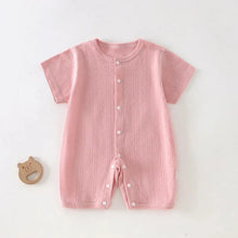 Load image into Gallery viewer, Breathable Cotton Baby Romper Summer Short Sleeve Jumpsuit for Newborn Boys & Girls 3–24M