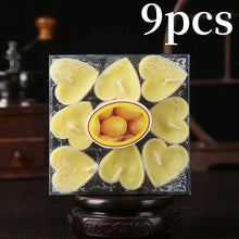 Load image into Gallery viewer, 9pcs Heart-Shaped Scented Tea Candles – Romantic Décor for Valentine's Day, Weddings, and Anniversaries