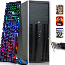 Load image into Gallery viewer, HP Tower Compaq Business Gaming Desktop Intel 3.20GHz 256GB SSD + 500GB HDD