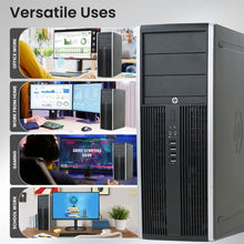 Load image into Gallery viewer, HP Tower Compaq Business Gaming Desktop Intel 3.20GHz 256GB SSD + 500GB HDD