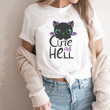 将图片加载到图库查看器,Kitty Cat Bat Cute as Hell Tee Shirt