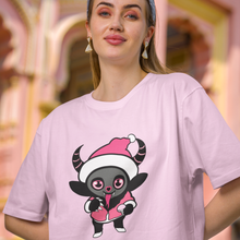 Load image into Gallery viewer, Holiday Krampus Cutie Pink Tee Shirt