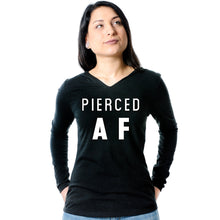 将图片加载到图库查看器,Pierced AF Black Tapered Long Sleeve Hoodie