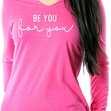 Load image into Gallery viewer, Be You, For You Black Tapered Long Sleeve Hoodie