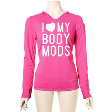 Load image into Gallery viewer, I Love My Body Mods Tapered Long Sleeve Hoodie