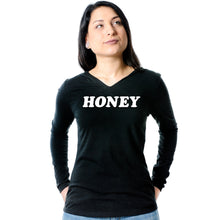 Load image into Gallery viewer, Honey Black Long Sleeve Hoodie