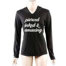 Load image into Gallery viewer, Pierced Inked & Amazing Gray Frost Tapered Long Sleeve Hoodie