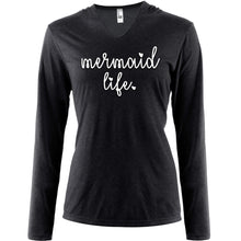 Load image into Gallery viewer, Mermaid Life Tapered Long Sleeve Hoodie