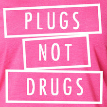 Load image into Gallery viewer, Plugs Not Drugs Tapered Long Sleeve Hoodie