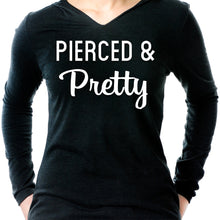 Load image into Gallery viewer, Pierced & Pretty Black Tapered Long Sleeve Hoodie