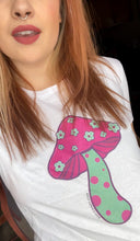 Load image into Gallery viewer, Funky Floral Mushroom Tee Shirt