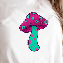 Load image into Gallery viewer, Funky Floral Mushroom Tee Shirt