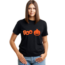Load image into Gallery viewer, Pumpkin Boo Orange Puff Halloween Tee Shirt
