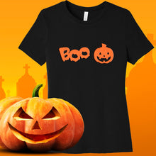 Load image into Gallery viewer, Pumpkin Boo Orange Puff Halloween Tee Shirt