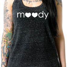 Load image into Gallery viewer, Moody Black Gray Cosmic Twist Back Tank Top
