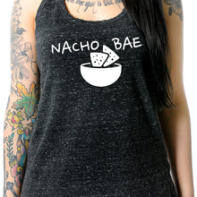 将图片加载到图库查看器,Nacho Bae Black Gray Cosmic Twist Back Tank Top