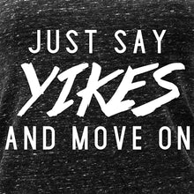 Load image into Gallery viewer, Just Say Yikes and Move On Black Gray Cosmic Twist Back Tank Top