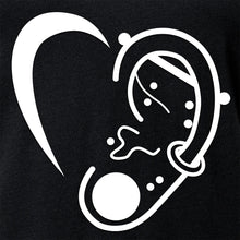 Load image into Gallery viewer, Modified Ear Heart Tapered V-Neck Tee Shirt