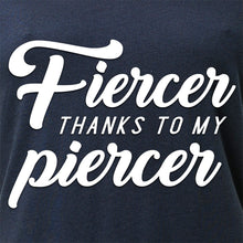 将图片加载到图库查看器,Fiercer thanks to my Piercer Black Tapered V-Neck Tee Shirt