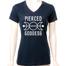Load image into Gallery viewer, Pierced Goddess Tapered V-Neck Tee Shirt