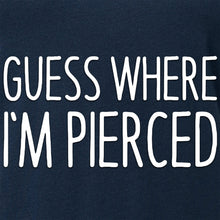 将图片加载到图库查看器,Guess Where I'm Pierced Navy Tapered V-Neck Tee Shirt