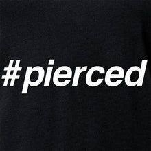 Load image into Gallery viewer, hashtag pierced Black Tapered V-Neck Tee Shirt