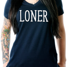 将图片加载到图库查看器,Loner Tapered V-Neck Tee Shirt
