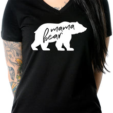 将图片加载到图库查看器,Mama Bear Tapered V-Neck Tee Shirt