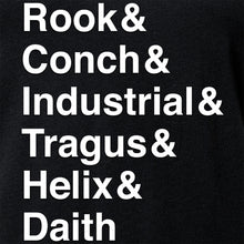 Load image into Gallery viewer, Rook & Conch & Industrial & Tragus & Helix & Daith Tapered V-Neck Tee Shirt